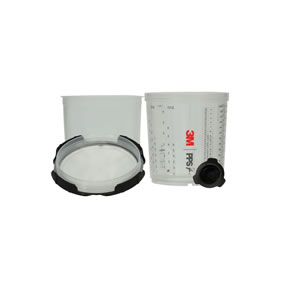 3M PPS Series 2.0 Spray Cup System Kit, Std (22 fl oz, 650 mL), 200u Micron Filter, 1 kit/cs
