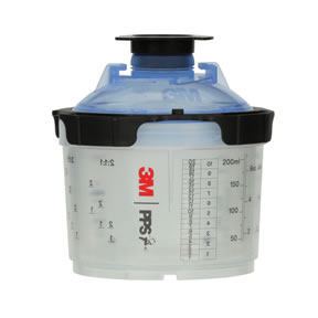 3M PPS Series 2.0 Spray Cup System Kit, Mini (6.8 fl oz, 200 mL), 125u Micron Filter, 1 kit/cs