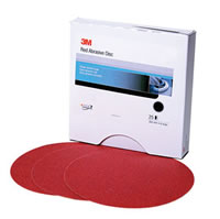 Red Abrasive Stikit Disc, 6 in, P80D, 100 discs per roll