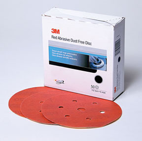 Red Abrasive Hookit Disc D/F, 6 in, P600, 50 discs per box