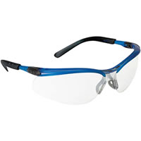 3M BX Protective Eyewear 11471-00000-20 Clear Anti-Fog Lens, Ocean Blue Frame