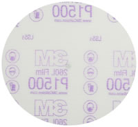 Red Abrasive Hookit Film Disc, 6 in, P1500, 25 discs per box