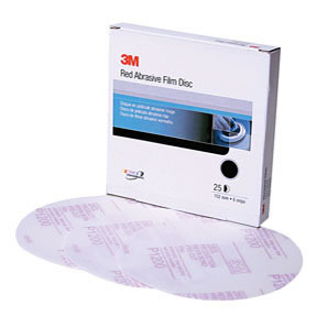 Red Abrasive Hookit Film Disc, 6 in, P1000, 25 Discs per Box