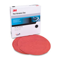 Red Abrasive Hookit Disc, 6 in, P500, 50 discs per box