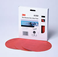 Red Abrasive Stikit Disc Value Pack, 6 in, P320, 25 discs per pack