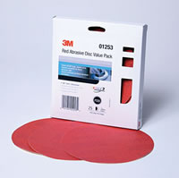 Red Abrasive Stikit Disc Value Pack, 6 in, P220, 25 discs per pack