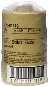 Stikit Gold Disc Roll 01419, 5", P400A, 175 discs/roll