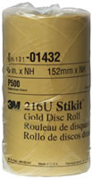 Stikit Gold Disc Roll 01432, 6", P500A, 175 discs/roll