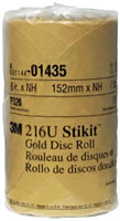 6" Stikit Gold P320 Grade Sanding Discs- 175 Disc Roll