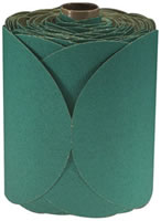6" Stikit Green Fre-Cut 80D Grade Sanding Discs- 100 Disc Roll