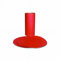 Red Abrasive PSA Disc, 5 in, P220 A Weight, 100 discs per roll