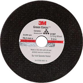 General Purpose Cut-Off Wheel 01987, 3IN x 1/32IN x 3/8IN