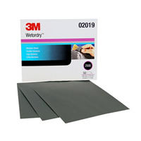 3M 02019 Wetrodry Abrasive Sheet, 2500, 9 in x 11 in, 50 sheets per carton, 5 cartons per case