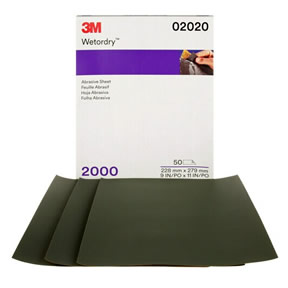 Imperial Wetordry Sheet 02020, 9" x 11", 2000A, 50 sheets/sleeve