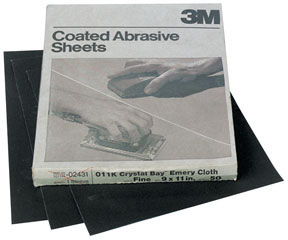 Emery Cloth Sheet 02432, 9" x 11", Medium, 50 sheets/sleeve