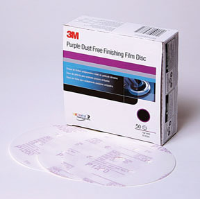 Purple Finishing Film Hookit Disc Dust-Free, 6 in, P800, 50 discs per box