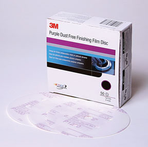 Purple Finishing Film Hookit Disc Dust-Free, 6 in, P600, 50 discs per box