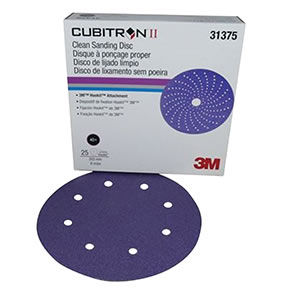 Cubitron II Clean Sanding Hookit Disc, 40 Grit, 8"