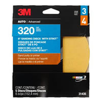 6" Stikit Gold P320 Grade Sanding Discs- 5 Pk.
