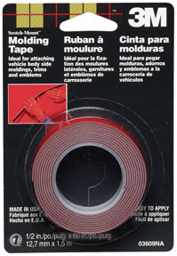 Scotch-Mount Molding Tape, 1/2" x 60"