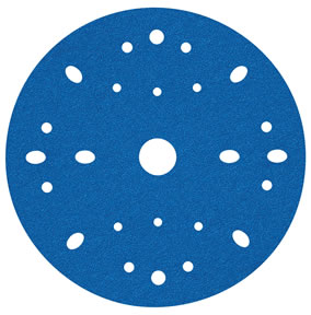 3M Hookit Blue Abrasive Disc Multi-hole, 6", 40 Grade