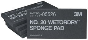 Wetordry Sponge Pad 20 05526, 2 3/4" x 5-1/2" x 3/8", Box of 5