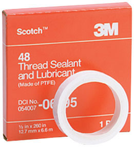 Scotch Thread Sealant and Lubricant Tape 48, 1/2" x 260"