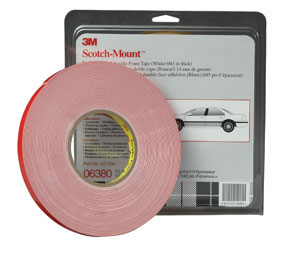 Automotive Acrylic Plus Attachment Tape 06382, Black, 1/2" X 20 Yds, 45 mil