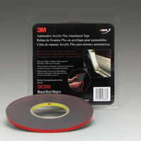 Automotive Acrylic Plus Attachment Tape 06386, Black, 1/4" X 20 Yds, 45 mil