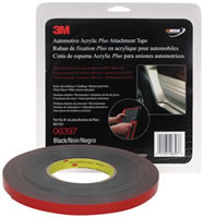 Automotive Acrylic Plus Attachment Tape 06397, Black, 1/2" X 10 Yds, 60 mil