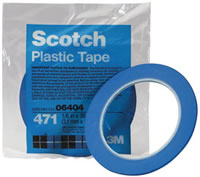 Scotch Plastic Tape 471 Blue, 3/4" x 36 yd