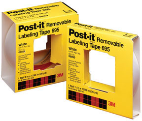 Post-it Labeling Tape 695, 2" x 36 yds, White