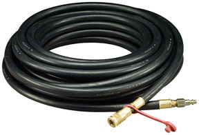 Supplied Air Hose, 50 ft, 3/8 in ID, Industrial Interchange Fittings, High Pressure