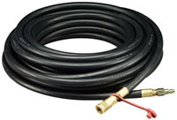 Supplied Air Hose, 50 ft, 3/8 in ID, Industrial Interchange Fittings, High Pressure