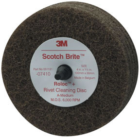 Scotch-Brite Rivet Cleaning Disc 07410, 4" x 1 1/4"