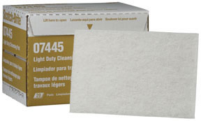 Scotch-Brite Light Cleansing Pad 07445 White, 6" x 9", 20 pads/box