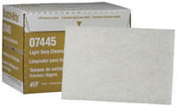 Scotch-Brite Light Cleansing Pad 07445 White, 6" x 9", 20 pads/box