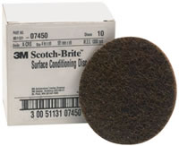 Scotch-Brite Surface Conditioning Disc 07450 Brown, 4", Coarse, 10 discs/bx