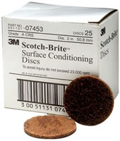 Scotch-Brite Surface Conditioning Disc 07453 Brown, 2", Coarse, 25 discs/bx