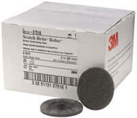 Scotch-Brite Roloc Surface Conditioning Disc 07516 Gray, 2", Super Fine, 25/box