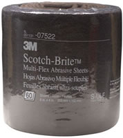 Scotch-Brite Multi-Flex Abrasive Sheet Roll 07522 Ultra Fine, 8" x 20'