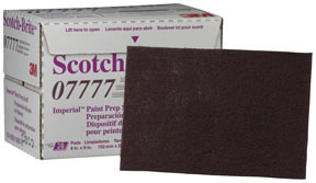 Scotch-Brite Imperial Paint Prep Scuff Pad 07777 Maroon, 9" x 6", 20 pads/box