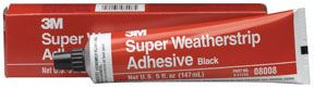 Super Weatherstrip Adhesive 08008 Black, 5 oz Tube