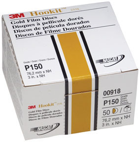 Hookit Gold Disc 00918, 3", P150C, 50 discs/bx