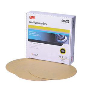 Hookit Gold Paper Disc, 6 in, P800A, 50 discs per box