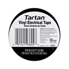 Tartan Electrical Tape, 0.709 x 60 x 6 mil.