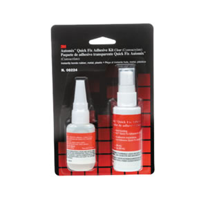 Automix Quick Fix Adhesive Kit 08224, 0.7 oz adhesive/2.0 oz accelerator, 6/cs