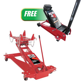 4400LB Transmission Jack W/PROMO 4 Ton HD Floor Jack