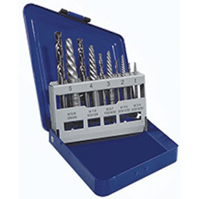 10 Pc. Left-Hand Spiral Extractor & Drill Bit Set