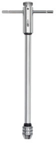 T-Handle Ratcheting Tap Wrench, 10" Extended Length for Tap Sizes No. 0 - 1/4", Carded